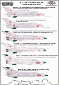  Model Maker Decals  1/48 Mikoyan MiG-21 in Polish service exclusive edition part III D48152