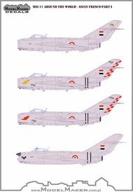  Model Maker Decals  1/48 Mikoyan MiG-17F/MiG-17PF AROUND THE WORLD - ASIAN FRESCO PART I D48155