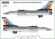  Model Maker Decals  1/48 Belgian F-16 75TH Anniversary D48178