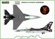  Model Maker Decals  1/48 Belgian F-16 30th OCU anniversary D48186