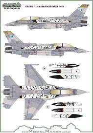  Model Maker Decals  1/72 Greek F-16 NATO Tiger Meet 2018 D72126