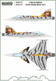  Model Maker Decals  1/72 Czech Gripen NTM 2017 D72172