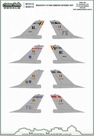 Belgian General-Dynamics F-16A/F-16B Squadrons GENERIC SET #D72175