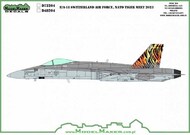  Model Maker Decals  1/72 Lockheed-Martin F/A-18C Switzerland Air Force, NATO Tiger Meet 2023 D72204