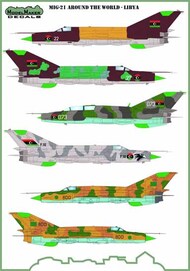  Model Maker Decals  1/32 Mikoyan MiG-21 Around The World - Libya MD32110