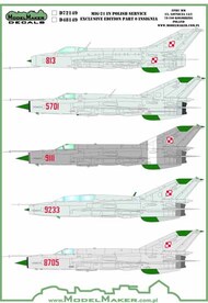  Model Maker Decals  1/32 Mikoyan MiG-21 in Polish service exclusive edition part 0 Insignia MD32149