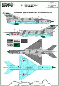  Model Maker Decals  1/144 Mikoyen MiG-21 Around The World D144107