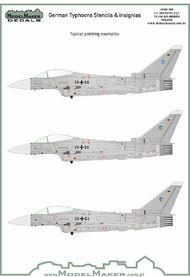  Model Maker Decals  1/32 German Typhoons Stencils and insignias D32095