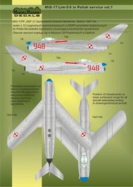  Model Maker Decals  1/48 MiG-17/Lim-5/6 Polish service #1 D48025