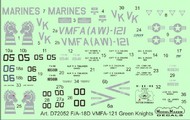  Model Maker Decals  1/72 F/A-18D VMFA-121 Green Knights D72052
