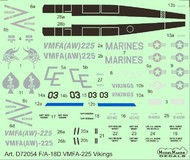  Model Maker Decals  1/72 F/A-18D VMFA-225 Vikings D72054