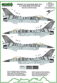  Model Maker Decals  1/72 Polish F-16C NATO Tiger Meet 2015 - F-16 Tige MD72061