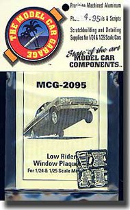  Model Car Garage  1/24 Low Rider Window #2 Plaques Set MCG2095
