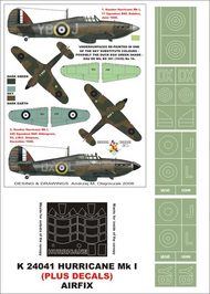 Hawker Hurricane Mk.I (BoB) 2 canopy masks (exterior and interior) + 5 insignia masks + decals #MXK24041
