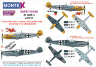  Montex Masks  1/24 Messerschmitt Bf.109E-4 2 canopy masks (exterior and interior) + 3 insignia masks MXK24053