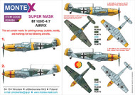 Messerschmitt Bf.109E-4/7 2 canopy masks (exterior and interior) + 3 insignia masks #MXK24054