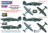  Montex Masks  1/24 Hawker Hurricane Mk.IIc 2 canopy masks (exterior and interior) + 3 insignia masks MXK24059