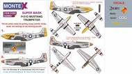 North-American P-51D MUSTANG 2 canopy masks (exterior and interior) + 5 insignia masks + decals #MXK24063