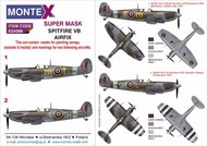  Montex Masks  1/24 Supermarine Spitfire Mk.Vb 2 canopy mask (inside and outside canopy frame mask) + 3 insignia masks MXK24088