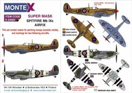  Montex Masks  1/24 Supermarine Spitfire Mk.IXcs) 2 canopy mask (outside & inside) + 3 insignia masks MXK24093