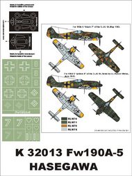 Focke-Wulf Fw.190A-5 2 canopy masks (exterior and interior) + 2 insignia masks #MXK32013