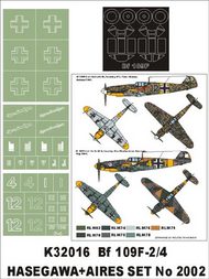  Montex Masks  1/32 Messerschmitt Bf.109F-4 2 canopy masks (exterior and interior) + 2 insignia masks MXK32016