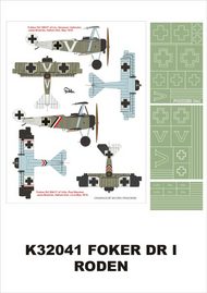 Fokker Dr.I Triplane (2) 3 insignia masks #MXK32042