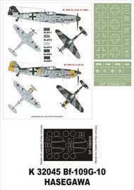 Messerschmitt Bf.109G-10 2 canopy masks (exterior and interior) + 2 insignia masks #MXK32045