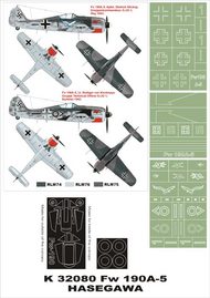 Focke-Wulf Fw.190A-5 2 canopy masks (exterior and interior) + 3 insignia masks #MXK32080