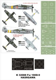  Montex Masks  1/32 Focke-Wulf Fw.190D-9 2 canopy masks (exterior and interior) + 3 insignia masks MXK32088