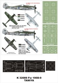 Focke-Wulf Fw.190D-9 2 canopy masks (exterior and interior) + 3 insignia masks #MXK32089