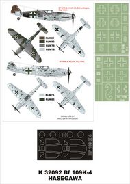 Messerschmitt Bf.109K-4 2 canopy masks (exterior and interior) + 2 insignia masks #MXK32092