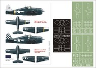 Grumman F6F-5 Hellcat 2 canopy masks (exterior and interior) + 2 insignia masks #MXK32123