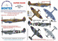  Montex Masks  1/32 Supermarine Spitfire Mk.IX 2 canopy masks (exterior and interior) + 2 insignia masks MXK32135