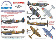  Montex Masks  1/32 Supermarine Spitfire Mk.IX (French) 2 canopy masks (exterior and interior) + 2 insignia masks MXK32136