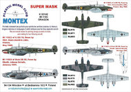 Messerschmitt Bf.110C 2 canopy masks (exterior and interior) + 3 insignia masks #MXK32142