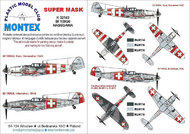  Montex Masks  1/32 Messerschmitt Bf.109G-6 2 canopy masks (exterior and interior) + 3 insignia masks MXK32143