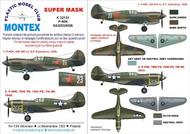 Curtiss P-40K 2 canopy masks (exterior and interior) + 2 insignia masks #MXK32151