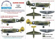  Montex Masks  1/32 Curtiss P-40E Kittyhawk 2 canopy masks (exterior and interior) + 1 insignia masks MXK32152