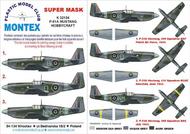 North-American P-51A Mustang 2 canopy masks (exterior and interior) + 2 insignia masks #MXK32154