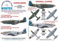  Montex Masks  1/32 North-American P-51 MUSTANG Mk.IVA 2 canopy masks (exterior and interior) + 2 insignia masks MXK32160
