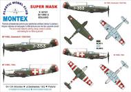  Montex Masks  1/32 Messerschmitt Bf.109E-3 2 canopy masks (exterior and interior) + 3 insignia masks MXK32161
