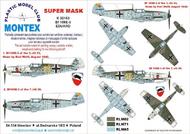 Montex Masks  1/32 Messerschmitt Bf.109E-3 2 canopy masks (exterior and interior) + 2 insignia masks MXK32163