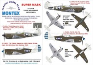 Curtiss P-40N WARHAWK 2 canopy masks (exterior and interior) + 2 insignia masks + decals #MXK32176