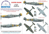 Messerschmitt Bf.109E-3 2 canopy masks (exterior and interior) + 2 insignia masks #MXK32182