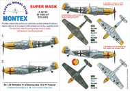  Montex Masks  1/32 Messerschmitt Bf.109E-4/7 2 canopy masks (exterior and interior) + 2 insignia masks MXK32184