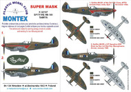 Supermarine Spitfire Mk.VIII 2 canopy masks (exterior and interior) + 2 insignia masks #MXK32187