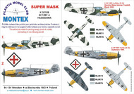  Montex Masks  1/32 Messerschmitt Bf.109F-4 2 canopy masks (exterior and interior) + 3 insignia masks MXK32189
