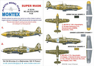 Macchi C.202 2 canopy masks (exterior and interior) + 1 insignia masks #MXK32193