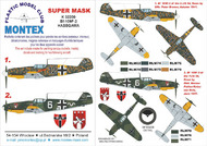  Montex Masks  1/32 Messerschmitt Bf.109F-2 2 canopy masks (exterior and interior) + 3 insignia masks + decals MXK32200